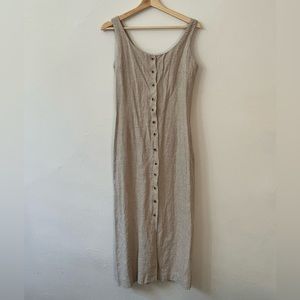 Vintage Flax Buttondown Dress